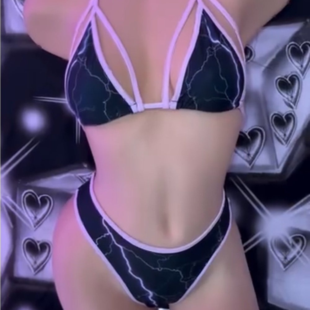 Women's Lightning Bolt Bikini/Dancewear/Lingerie Set - BUBBLEGUM THE BRAND